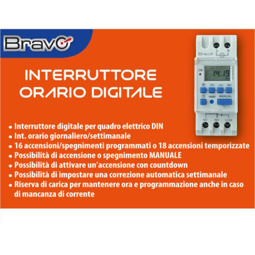 INTERRUTTORE ORARIO DIGITALE (DIN)